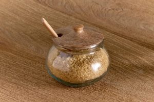 Round Storage Jar - Natural & Clear