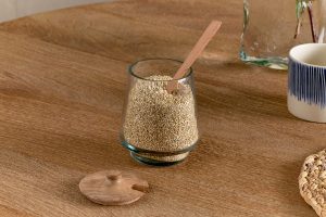Tall Storage Jar - Natural & Clear