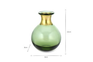 Mini Glass Vase - Green